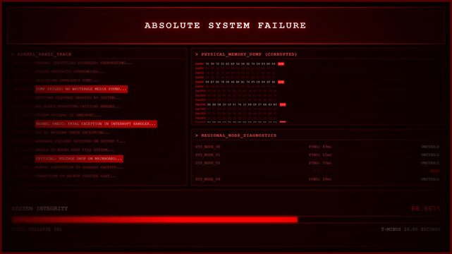 Absolute System Failure Kernel Panic Crash Animation.