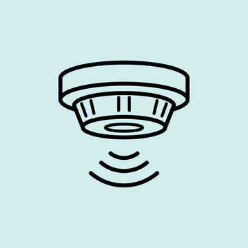 A ceiling smoke detector with wireless alert signals. Represents fire safety and smart home emergency sensors.