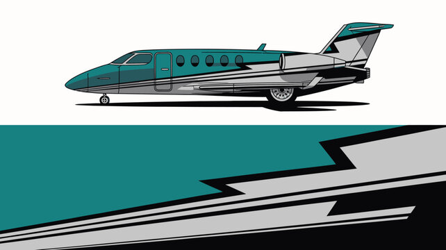 Private Jet Airplane Aircraft Vehicle.