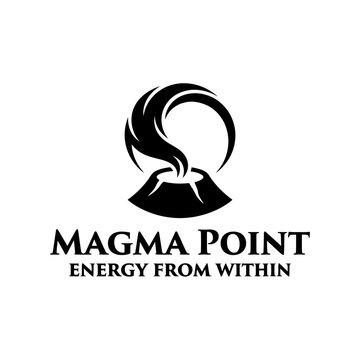 Powerful geological emblem signifying internal energy and volcanic force for energy, geology, or adventure sectors.