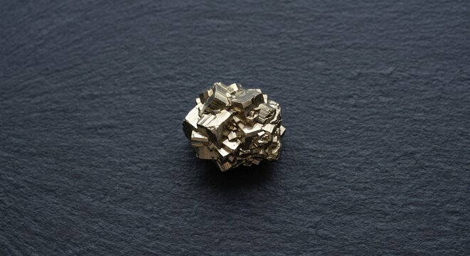Raw golden pyrite mineral specimen gemology resource stock