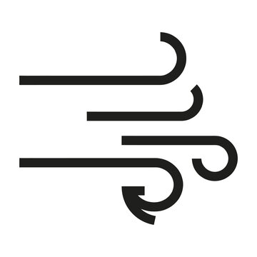 Weather wind symbol icon blowing air