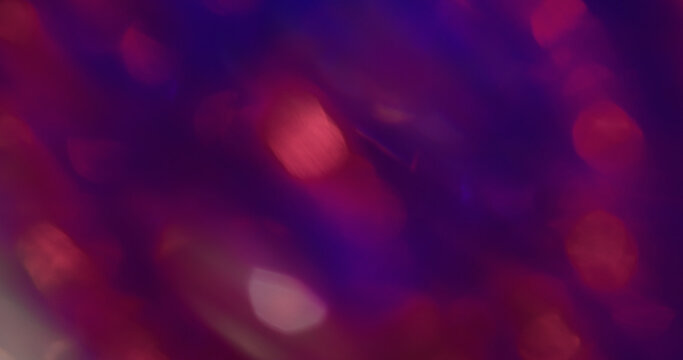 Blur vibrant flare. Glow circles. Blue pink purple color radiant flash optical bright kaleidoscope on art bokeh abstract light background.