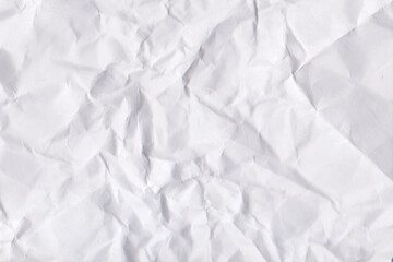Fototapeta premium Crumpled White Paper Texture Background with Wrinkled Creased Grunge Surface on Rough Blank Sheet for Abstract Design Vintage Letter Paper Material Backdrop