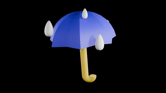 black umbrella on white background