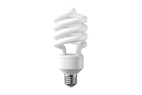 Large white spiral fluorescent lamp with wide coil