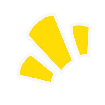 Yellow cartoon emphasis lines and pop art dynamic speed mark vector