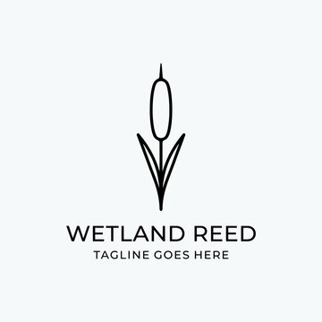 Clean marshland flora icon representing natural growth and water ecosystems.