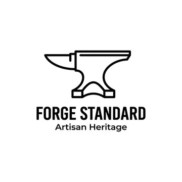Industrial forge tool icon for craftsmanship and manufacturing.