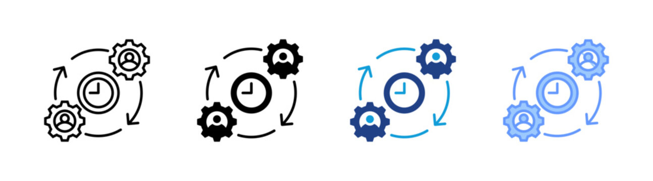 Shift icon set multiple style collection