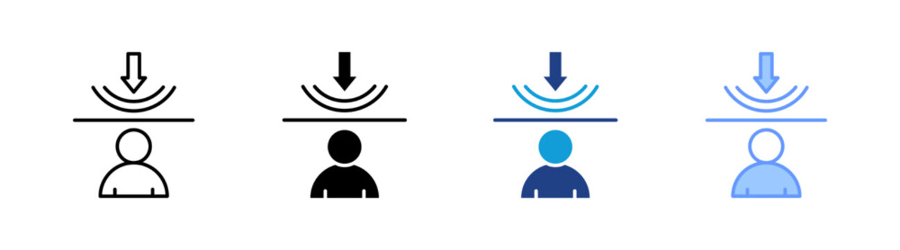 Resilience icon set multiple style collection