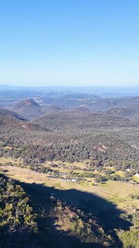 Panoramic View of Warrumbungle National Park Volcanic Landscape