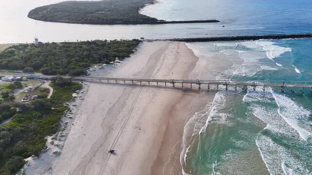 Aerial View of Main Beach and Sand Bypass Jetty