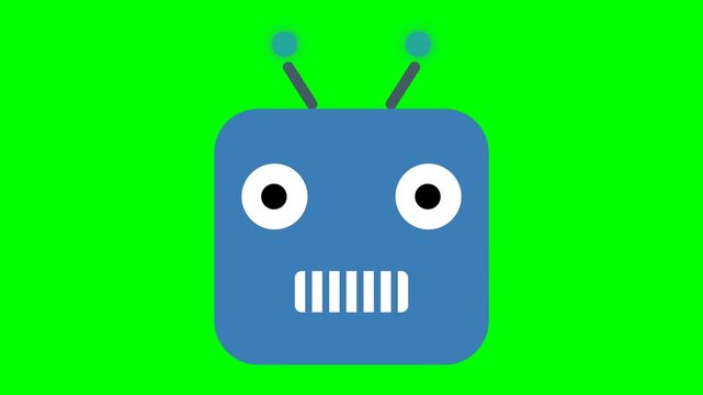 robot head icon illustrating automation process representing artificial intelligence and robotic assistant