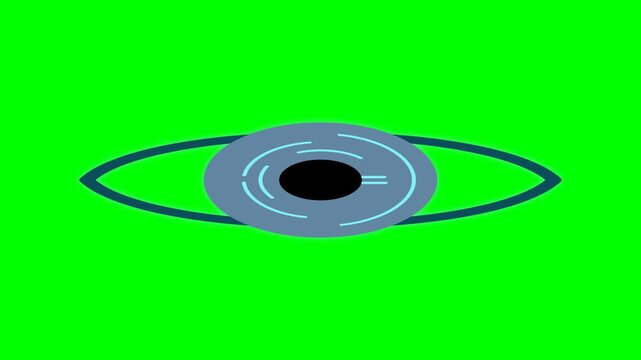 digital eye icon showing vision process representing computer vision and artificial intelligence perception