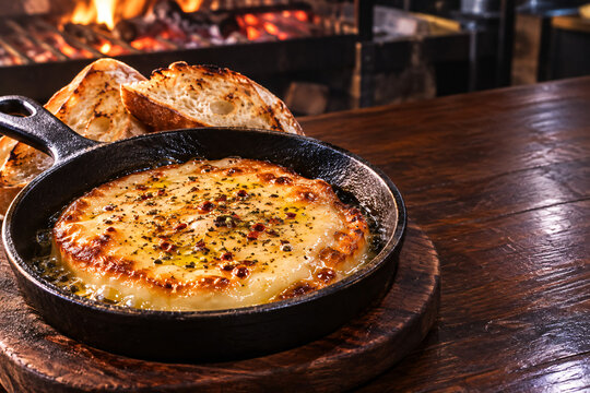 Argentine Provoleta Grilled Provolone Cheese with Oregano