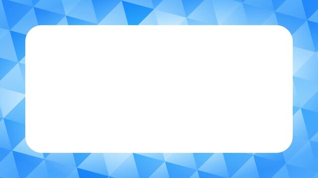 青い三角の図形が輝きながら移動する抽象モーション背景アニメーション（文字スペースあり）