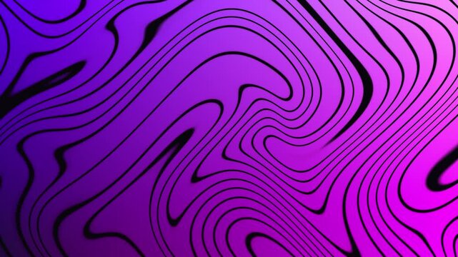Abstract wavy lines on purple and pink gradient background