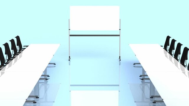 ホワイトボードに近寄っていくシーン