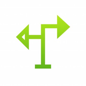 Direction animation icon for social media, presentations, videos, websites. Alpha Channel.