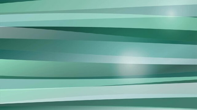 Abstract teal horizontal layers flowing smoothly with soft light flares for modern presentation background