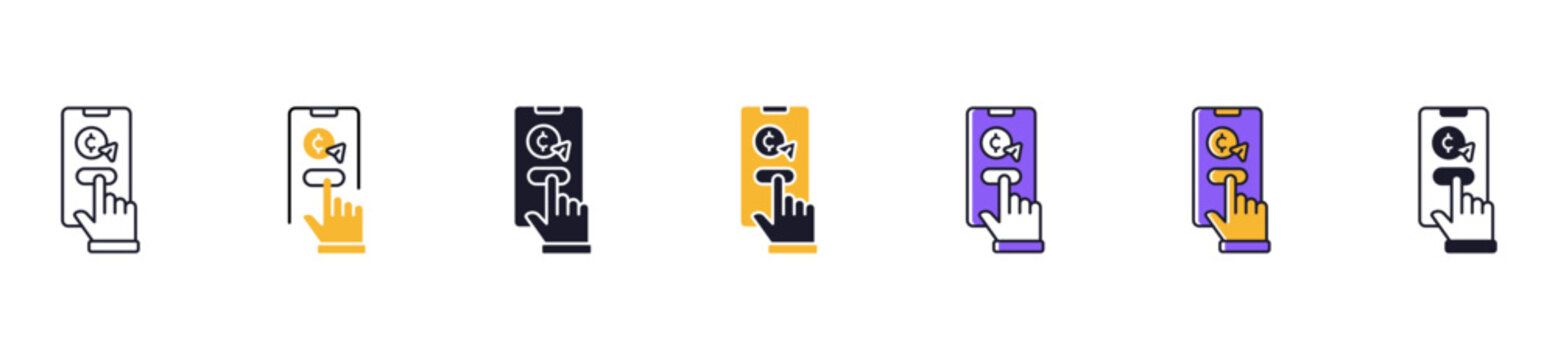 Crypto transfer icon set collection featuring send cryptocurrency, digital payment, blockchain transaction, remittance, cashless crypto vector illustration
