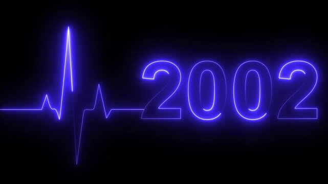 2002 Heartbeat Concept. Heartbeat Line on Dark Gradient Background sound wave audio Full HD 4K Video Download .
