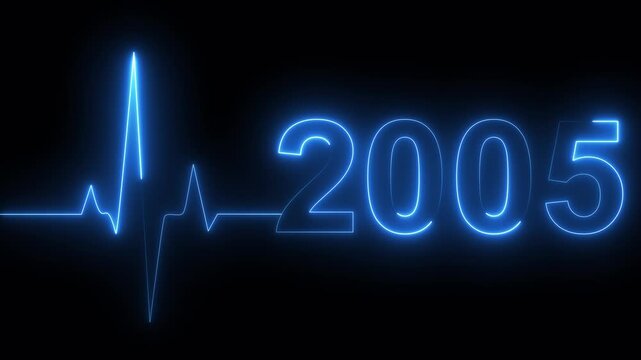 2005 Heartbeat Concept. Heartbeat Line on Dark Gradient Background sound wave audio Full HD 4K Video Download .