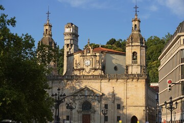 Obraz premium The church of San Nicolas de Bari, in Bilbao, Spain