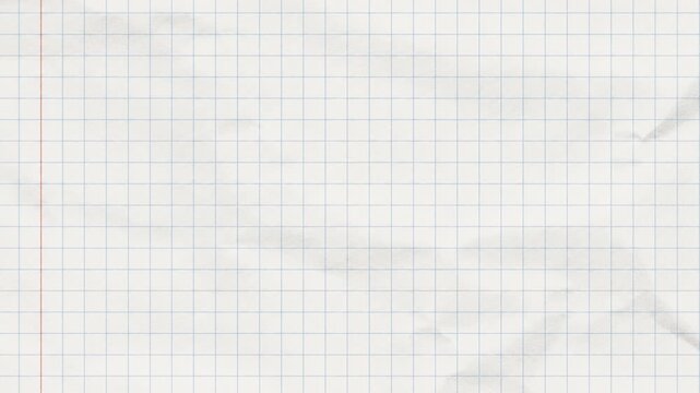 Graph paper grid, torn graph paper sheet with grid lines