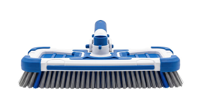 Swimming pool cleaning scrub brush head isolated on white background