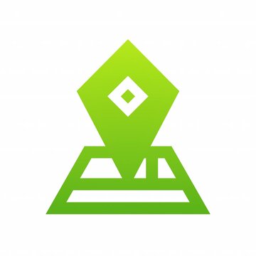 Guide Location animation icon for social media, presentations, videos, websites. Alpha Channel.