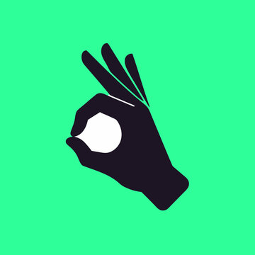 
Vector icon of sign language for communication by the deaf and hearing-impaired, set against a vibrant green background.