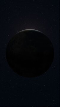 地球全球と現れる太陽　タテ版