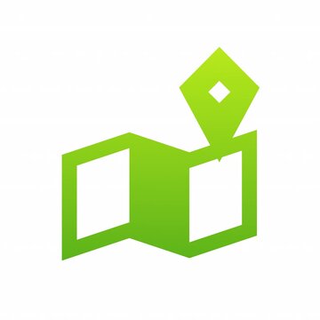 Map animation icon for social media, presentations, videos, websites. Alpha Channel.