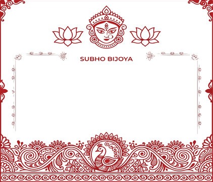 Subho Bijoya Greeting Card Frame Template