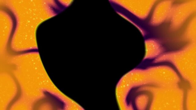 Vibrant Glitter Gradient Transition with Flowing Abstract Shapes on Alpha
