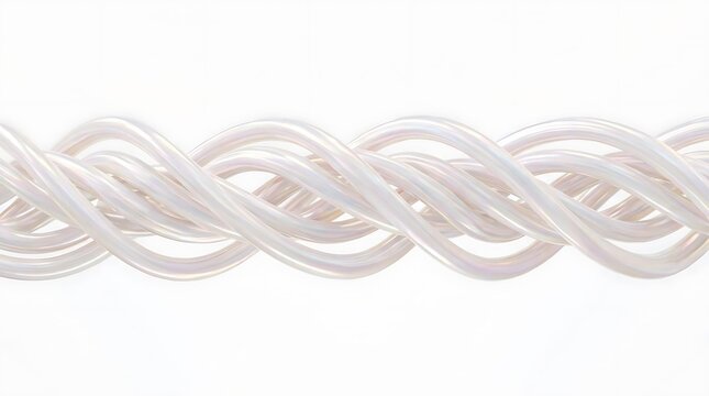 White twisted technical cables.