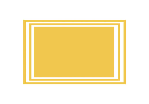 Elegant Gold Double Line Rectangle Label Frame PNG Luxury Vintage Blank Badge Isolated Transparent Background