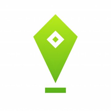 Pin animation icon for social media, presentations, videos, websites. Alpha Channel.