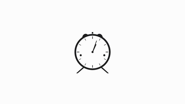 Antique Alarm Clock Ringing - Flat 2D Animation (4K)