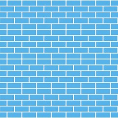 Fototapeta premium A seamless pattern of light blue bricks with white grout lines