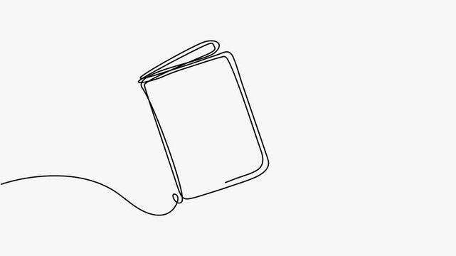 Minimalist Continuous Line Drawing of a Travel Passport and Flying Airplane Concept for Vacation Themes