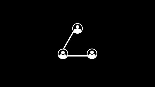 Animated group of people icon animation, business analysis and planing of people on background