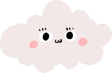 Obraz premium hand drawn cute cloud