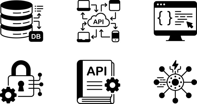 Software development and api icons