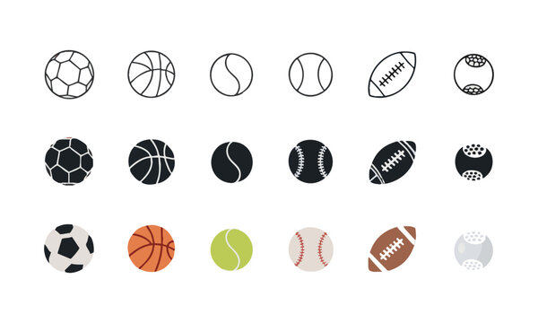Team Sports And Ball Equipment Collection.