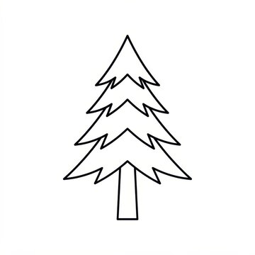 Simple outline of a pine tree
