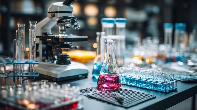 Medical dna analysis in biotechnology research laboratory with advanced scientific equipment, genetic testing, molecular biology research, healthcare science, medical chemistry and laboratory technolo