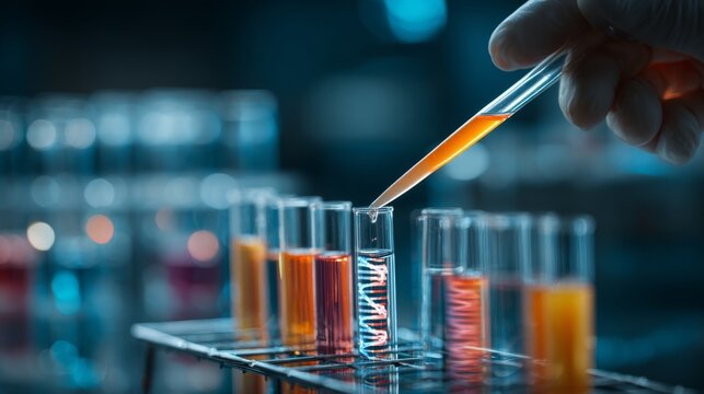 Medical dna analysis in biotechnology research laboratory with advanced scientific equipment, genetic testing, molecular biology research, healthcare science, medical chemistry and laboratory technolo